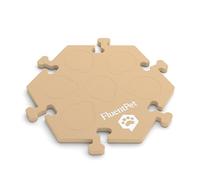 FluentPet HexTile - Medium Beige | Accessory Dog and Cat Button Learning Kits | Can Hold Up to 6 Buttons | Soft, Durable, and Non-Slip | Gift for Pet Lovers | Comes in 12 Colors