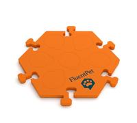 FluentPet HexTile - Orange | Accessory Dog and Cat Button Learning Kits | Can Hold Up to 6 Buttons | Soft, Durable, and Non-Slip | Gift for Pet Lovers | Comes in 12 Colors