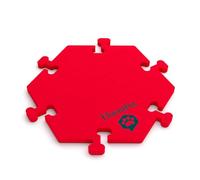 FluentPet HexTile - Red | Accessory Dog and Cat Button Learning Kits | Can Hold Up to 6 Buttons | Soft, Durable, and Non-Slip | Gift for Pet Lovers | Comes in 12 Colors