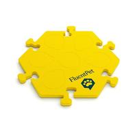 FluentPet HexTile - Yellow | Accessory Dog and Cat Button Learning Kits | Can Hold Up to 6 Buttons | Soft, Durable, and Non-Slip | Gift for Pet Lovers | Comes in 12 Colors