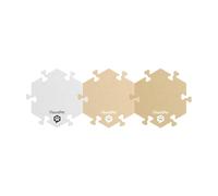 FluentPet HexTiles - Beiges 3-Pack | Accessory Dog and Cat Button Learning Mats | Each Mat Holds Up to 6 Buttons | Soft, Durable, and Non-Slip | Gift for Pet Lovers | Buttons Sold Separately