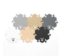 FluentPet HexTiles - Beiges & Grays 6-Pack | Talking Dog and Cat Button Mat Set | Each Mat Holds Up to 6 Buttons | Soft, Durable, and Non-Slip | Gift for Pet Lovers | Buttons Sold Separately