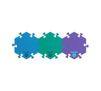 FluentPet HexTiles - Depths 3-Pack | Accessory Dog and Cat Button Learning Kits | Can Hold Up to 6 Buttons | Soft, Durable, and Non-Slip | Gift for Pet Lovers | Comes in 12 Colors
