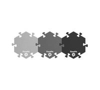 FluentPet HexTiles - Grays 3-Pack | Accessory Dog and Cat Button Learning Mats | Each Mat Holds Up to 6 Buttons Each | Soft, Durable, and Non-Slip | Gift for Pet Lovers | Buttons Sold Separately
