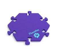FluentPet HexTiles - Purple | Accessory Dog and Cat Button Learning Kits | Can Hold Up to 6 Buttons | Soft, Durable, and Non-Slip | Gift for Pet Lovers | Comes in 12 Colors