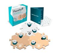 FluentPet Speak Up Get Started Kit with Clearer Upward-Facing Sound - 6 Recordable Buttons for Dogs & 3 Beige HexTiles | Dog & Cat Communication Buttons Set | with Batteries