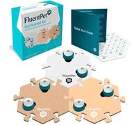 FluentPet Speak Up Get Started Kit with Clearer Upward-Facing Sound - 6 Recordable Buttons for Dogs & 3 Beige HexTiles | Dog & Cat Communication Buttons Set | with Batteries