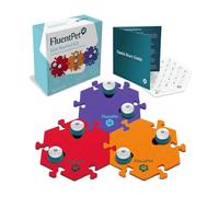 FluentPet Speak Up Get Started Kit with Clearer Upward-Facing Sound | 6 Recordable Buttons w/Pre-Installed Batteries & 3 HexTile Button Mats | Training Dog & Cat Communication Buttons