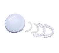 Flueyer 1 Pair Fake Teeth, Veneers Dentures Teeth Socket for Women and Men Upper Smiling Veneers And Lower False Tooth Cover Temporary Teeth for Missing Teeth