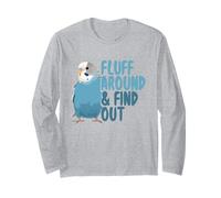 Fluff Around and Find Out Budgie Parakeet Humor Long Sleeve T-Shirt