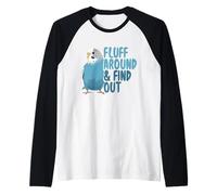Fluff Around and Find Out Budgie Parakeet Humor Raglan Baseball Tee