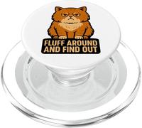 Fluff Around and Find Out Funny Cat PopSockets PopGrip for MagSafe