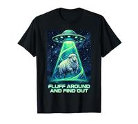 Fluff Around and Find Out Funny Sheep UFO Alien Abduction T-Shirt