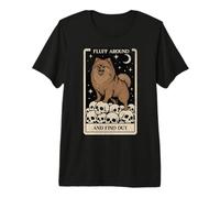 Fluff Around and Find Out - Ironic Pomeranian Tarot Meme Premium T-Shirt