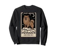 Fluff Around And Find Out - Ironic Pomeranian Tarot Meme Sweatshirt