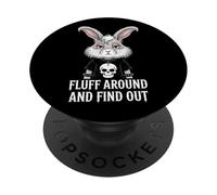 Fluff Around and Find Out Punk Rock Rabbit Gothic PopSockets Adhesive PopGrip