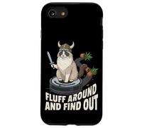 Fluff Around And Find Out - Viking Cat on Robot Cleaner Case for iPhone SE (2020) / 7/8
