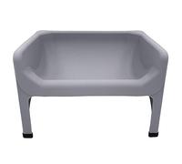 Fluff Trough XL Set Elevated Dog Bowl Feeder for Healthy Posture & Digestion, Minimizes Neck Strain, Ideal for Flat-Faced Pets, Vet Recommended, Dishwasher Safe, Gray