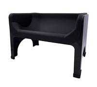 Fluff Trough XL Set Elevated Dog Bowl Feeder for Healthy Posture & Digestion, Minimizes Neck Strain, Ideal for Flat-Faced Pets, Vet Recommended, Dishwasher Safe (Black)