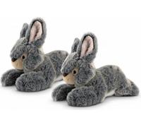Fluff & Tuff Walter Wabbit Plush Dog Toy - 2 Pack, 12” Durable Stuffed Rabbit Dog Toy with Squeaker, Double-Stitched & Non-Toxic, Soft Yet Tough Plush for Dogs
