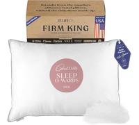 FluffCo Zen Pillow Down Alternative King Size Pillows - Premium, Luxury, & Hotel-Quality Pillow - Breathable Microfiber Polyester Pillows - 100% Cotton, 300 Thread Count (King Size, Firm - 1 Pack)
