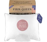 FluffCo Down Alternative Pillow - Standard Firm Queen Bed Pillow for Side Sleepers, Cooling & Hotel Comfort