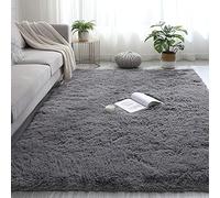 Fluffy 160x260cm Living Room Rug Extra Large Mat Living Room Decor Rug Gradient Tie-Dye Comfy for Room Decor Kitchen Children Rooms Rugs, Dark Gray