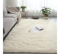 Fluffy 60x140cm Area Rugs Anti Slip Home Decor Bathroom Rug Bedroom Rug Water Absorbent for Bedside Children's Bathroom Sofa Floor, Beige