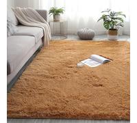 Fluffy 70 x 120 cm Living Room Rug Extra Large Bedroom Carpets Carpet Mat Machine Washable for Bedroom Living Kids Dining Dorm Indoor, Light Brown