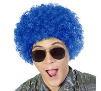 Fluffy Afro Synthetic Clown Wig for Men Women Cosplay Anime Party Christmas Halloween Fancy Funny Wigs Blue