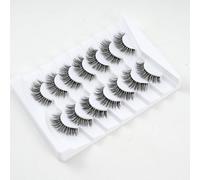 Fluffy and Bold False Eyelashes with Thick Roots and Feathered Ends, 7 Pairs of Full Eye Lashes Designed for a Striking Volume Effect with Comfortable Fit and Easy Reusability