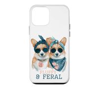 Fluffy and Feral Corgi Dogs Humor Cute Bad Bitch Case for iPhone 12 mini