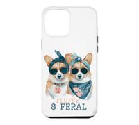 Fluffy and Feral Corgi Dogs Humor Cute Bad Bitch Case for iPhone 12 Pro Max