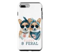 Fluffy and Feral Corgi Dogs Humor Cute Bad Bitch Case for iPhone 7 Plus/8 Plus