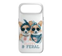 Fluffy and Feral Corgi Dogs Humor Cute Bad Bitch Case for iPhone Air