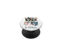 Fluffy and Feral Corgi Dogs Humor Cute Bad Bitch PopSockets Adhesive PopGrip