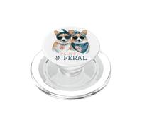 Fluffy and Feral Corgi Dogs Humor Cute Bad Bitch PopSockets PopGrip for MagSafe