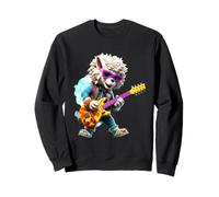 Fluffy Animal Rockstar Playing Electric Guitar Music Sweatshirt