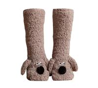 Fluffy Animal Slipper Socks for Women, Long Plush Slipper Socks, Cute Fluffy Socks, Warm Thick Plush Socks, Non-Slip Soft Slipper Socks, Happy New Year Gift