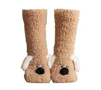 Fluffy Animal Slipper Socks for Women, Long Plush Slipper Socks, Cute Fluffy Socks, Warm Thick Plush Socks, Non-Slip Soft Slipper Socks, Happy New Year Gift