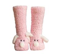 Fluffy Animal Slipper Socks for Women, Long Plush Slipper Socks, Cute Fluffy Socks, Warm Thick Plush Socks, Non-Slip Soft Slipper Socks, Happy New Year Gift