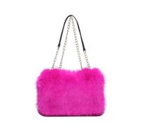 Fluffy Bag Underarm Bag Autumn And Winter Concise Solid Women's Tote Bags Casual Plush Temperament Shoulder(Color 01)