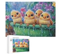 Fluffy Birds Sheltering from Rain 300 Piece Jigsaw Puzzle for Adults Indoor Quiet Time Mental Training Gift for Stress Management 300 PCS