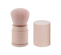 Fluffy Blush Brush for Makeup Beginners, Pink Synthetic Fibers | No Shedding, Quick Touch-up, Purse Carry and Home Use, for Highlighter and Bronzer
