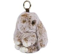 Fluffy Bunny Keychain, Faux Fur Rabbit Keychain Cute Plush Bunny Key Rings Pompom Keychain for Women Girls