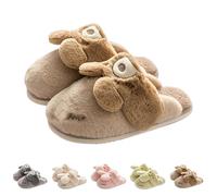 Fluffy Bunny Slippers, Cute House Rabbit Slippers Anti-Slip Cute Animals Home Shoes Warm Winter Cozy Slipper Funny Outdoor Shoes Comfortable Slip-On Fuzzy Slipper Teens Winter Warm House Shoe