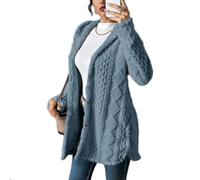 Fluffy Cardigans for Women Warm Winter Button Down Plain Cute Teddy Fleece Long Sleeve Travel Hooded Jackets Elegant Comfy Cozy Plush Thermal Loose Fit Indoor Going Out Ladies Cardigan