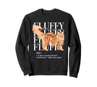 Fluffy Cat, Ginger Maine Coon Sweatshirt