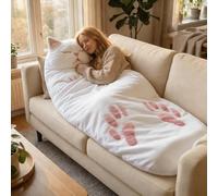 Fluffy Cat Sleeping Bag For Humans, Adult Soft Sleeping Bags Plush Cat Envelope Washable Warm Blanket 175x80cm For Camping Travel Sleepovers Home