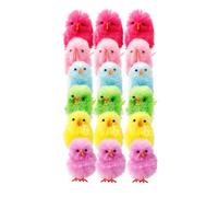 Fluffy Chenille Chicks, Mini Vibrant Colors Chicks Cute Colorful Fuzzy Little Chicks Fur Chicks for Party Cake Decoration Kids Party Favors